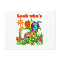 Safari 3rd Birthday Tshirts and Gifts postcards by kids_birthdays Safari 3rd Birthday Tshirts and Gifts postcards