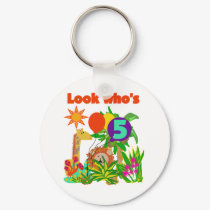 Safari 5th Birthday Tshirts and Gifts keychains