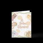 Safari Animals Baby Shower Invitation cards