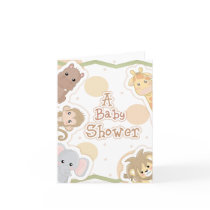 Safari Animals Baby Shower Invitation cards