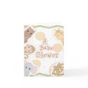 Safari Animals Baby Shower Invitation card