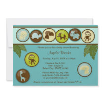 Safari Animals Baby Shower Invitation DDS