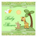 Safari Animals Cheetah Print Baby Shower invitations