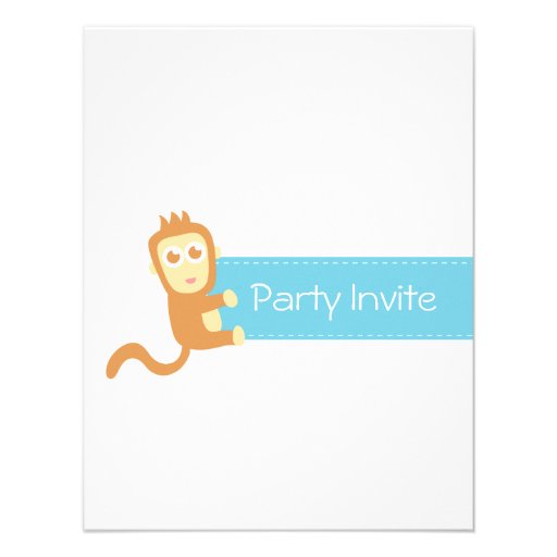 Safari Animals theme first birthday party Invites