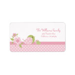 Safari Babiez Birdie Address Label Pink