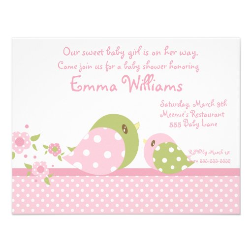 Safari Babiez Birdie Baby Shower Invitation