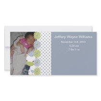 Safari Babiez Birth Announcement-Boy Photo Greeting Card