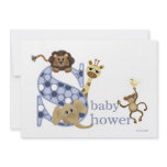 Safari Baby Invitation in Blue