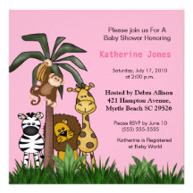 Safari Baby Shower Invitation