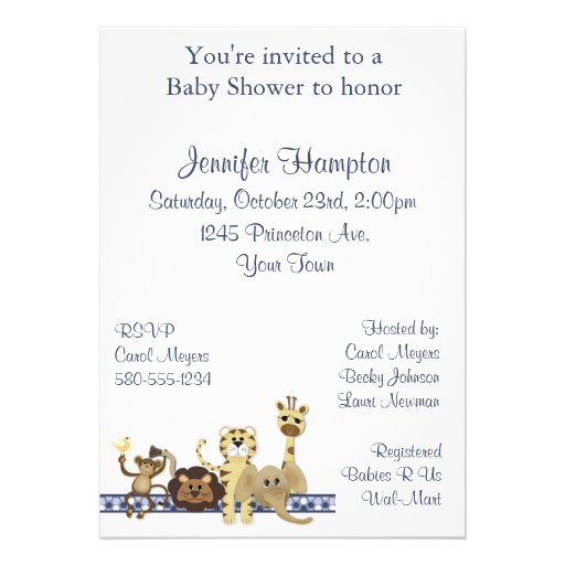 Safari Baby Shower Invitation