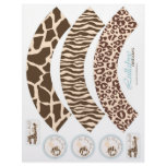 Safari Boy Cupcake Wrappers Flyers