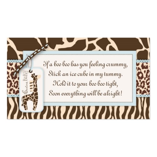 Safari Boy Gift Tag B Business Card Template (front side)