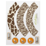 Safari Boy Green Cupcake Wrappers flyers