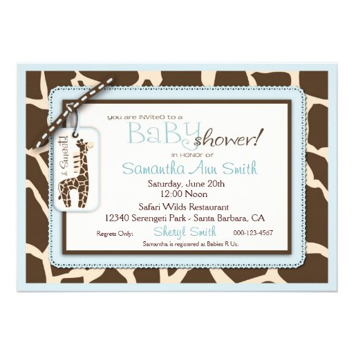 Safari Boy Invitation Card 2