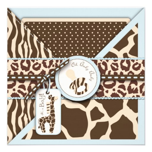 Safari Boy Invitation Square