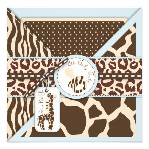 Safari Boy Invitation Square