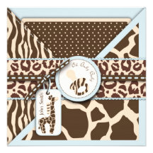 Safari Boy Invitation Square 3