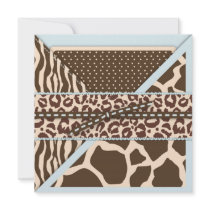 Safari Boy Invitation Square B