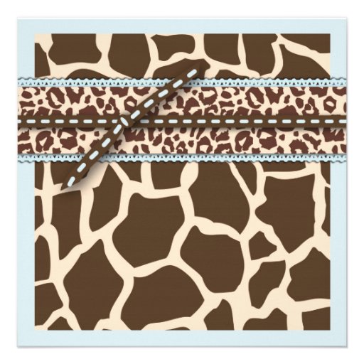 Safari Boy Invitation Square B2