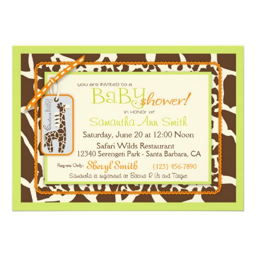 Safari Boy LGR Invitation Card 2