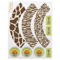 Safari Boy OR Cupcake Wrapper 1 Full Color Flyer