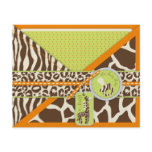 Safari Boy Orange Advice Card flyers