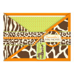 Safari Boy Orange Invitation Card 3