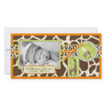 Safari Boy Orange Photo Card
