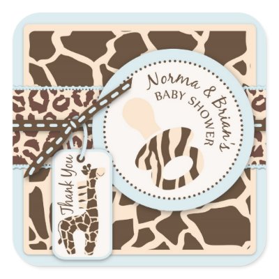 Safari Boy Square Sticker_jNB