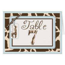 Safari Boy Table Card 7