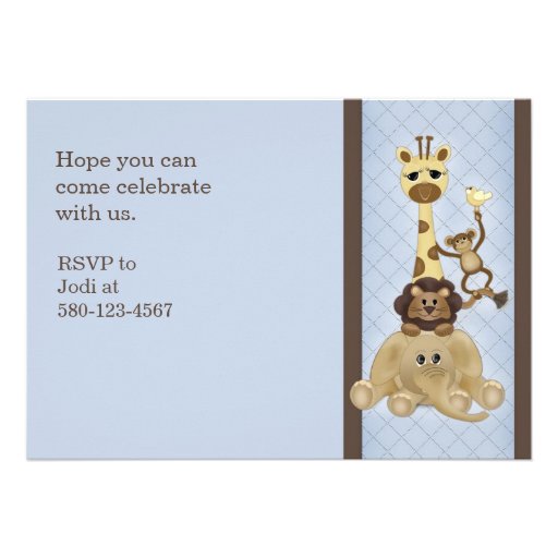 Safari Boy's Birthday Party Invitation