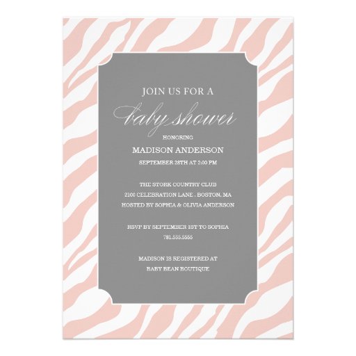 SAFARI CHIC SHOWER | BABY SHOWER INVITATIONS (front side)