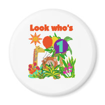 Safari First Birthday magnets