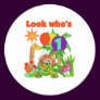 Safari First Birthday Round Sticker