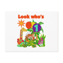 Safari First Birthday Tshirts and Gifts Postcards
