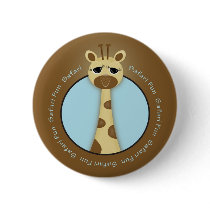 Safari Giraffe Button by personalizedbaby Safari Giraffe Button