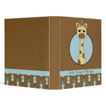 Safari Giraffe Personalized Baby Book binders