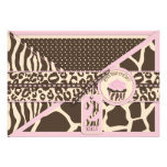 Safari Girl Birthday Enclosure Card B2 Invitation