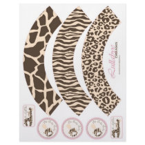 Safari Girl Cupcake Wrappers Flyer Design