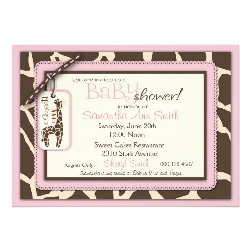 Safari Girl Invitation Card 2