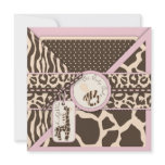 Safari Girl Invitation Square