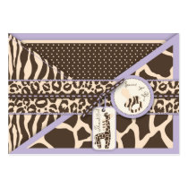 Safari Girl LAV TY Gift Tag 2 Business Cards