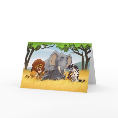 Safari Jug Band Card (Blank Inside) by stlewis75