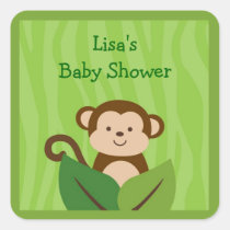 Safari Jungle Monkey Stickers Labels stickers