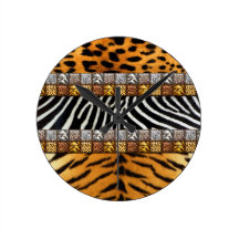 Safari Prints Wall Clocks