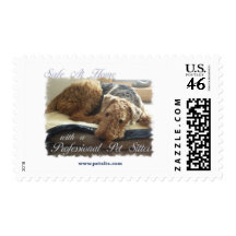 Safe At Home with a Professional Pet Sitter Stamps