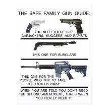 SAFE FAMILY GUN GUIDE POSTCARDS