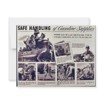 Safe Handling invitations by ww2posters Safe Handling invitations