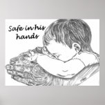 Safe In His Hands Original Artwork by D. Boggs posters