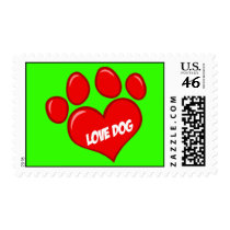 Safe-Love-Paw-Print- LOVE DOGS HEART PAW PRINT Stamps